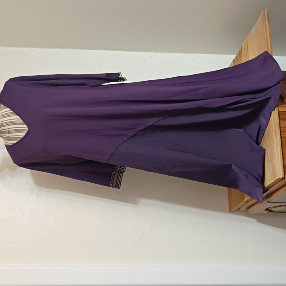 The Luxury Selection by Ulla Popken A-line Mixed Media Midi Dress Size 16/18 NWT